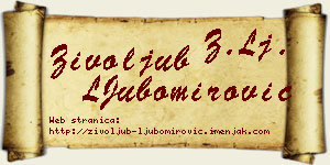 Živoljub LJubomirović vizit kartica